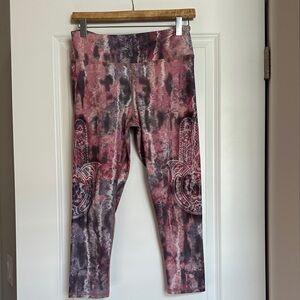 EVCR (Evolution and Creation) Multicolor Hamsa Tie-Dye Crop Legging Size M